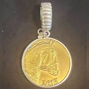 Large Horse Coin Pendant